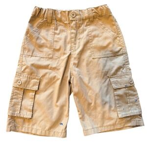 Copper Denim Boys Tan Ripstop Cargo Shorts Size 12 Utility Pockets 9CO1599D